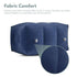 Inflatable Travel Foot Rest Pillow with Adjustable Three Layers Height (Navy Blue)