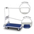 Foldable Platform Trolley with 4 Wheels (Blue and White)