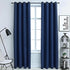 Blackout Window Curtains for Thermal Insulated Room (Set of 2, W132cm x D160cm, Dark Blue)