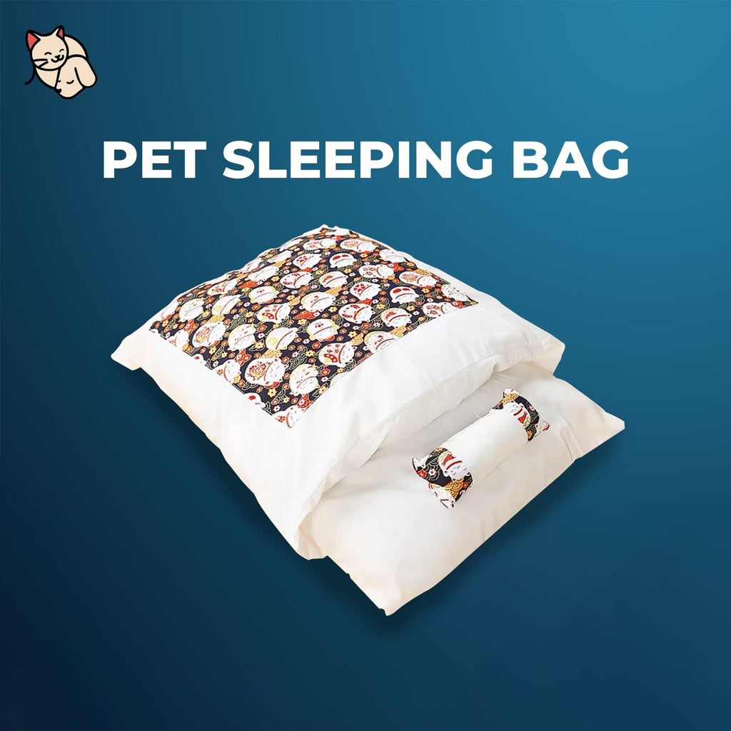 Pet Sleeping Bag Fortune Cat Design L