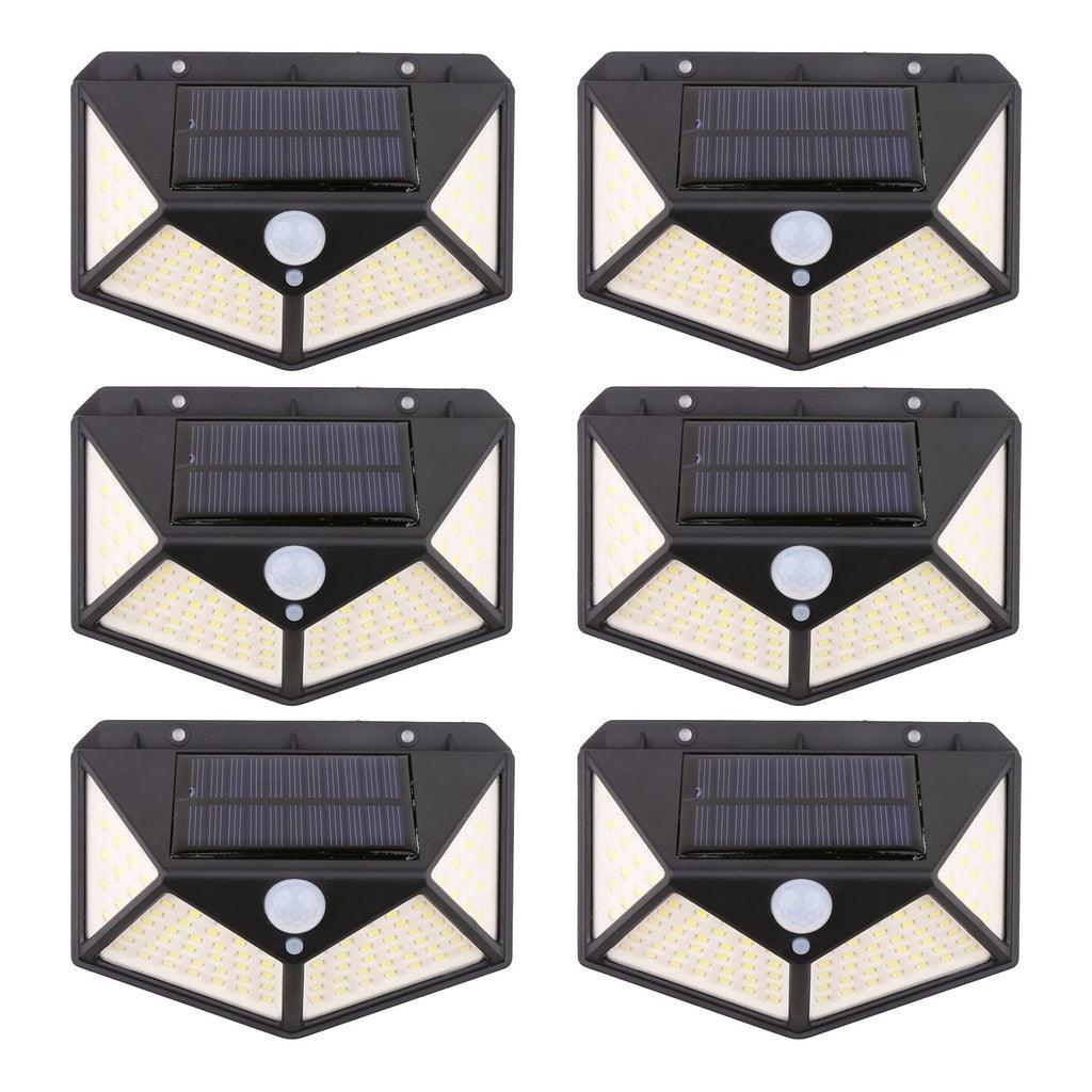 6 Packs Solar LED Lights with 3 Light Modes (Black）