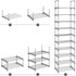 10-Tier Metal Shoe Rack Customizable Design Grey