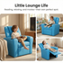 Kids Recliner PU Leather Armchair with Cup Holder Blue