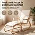 Artiss Bentwood Rocking Armchair – Birch Plywood Frame, Cotton Cover, Beige
