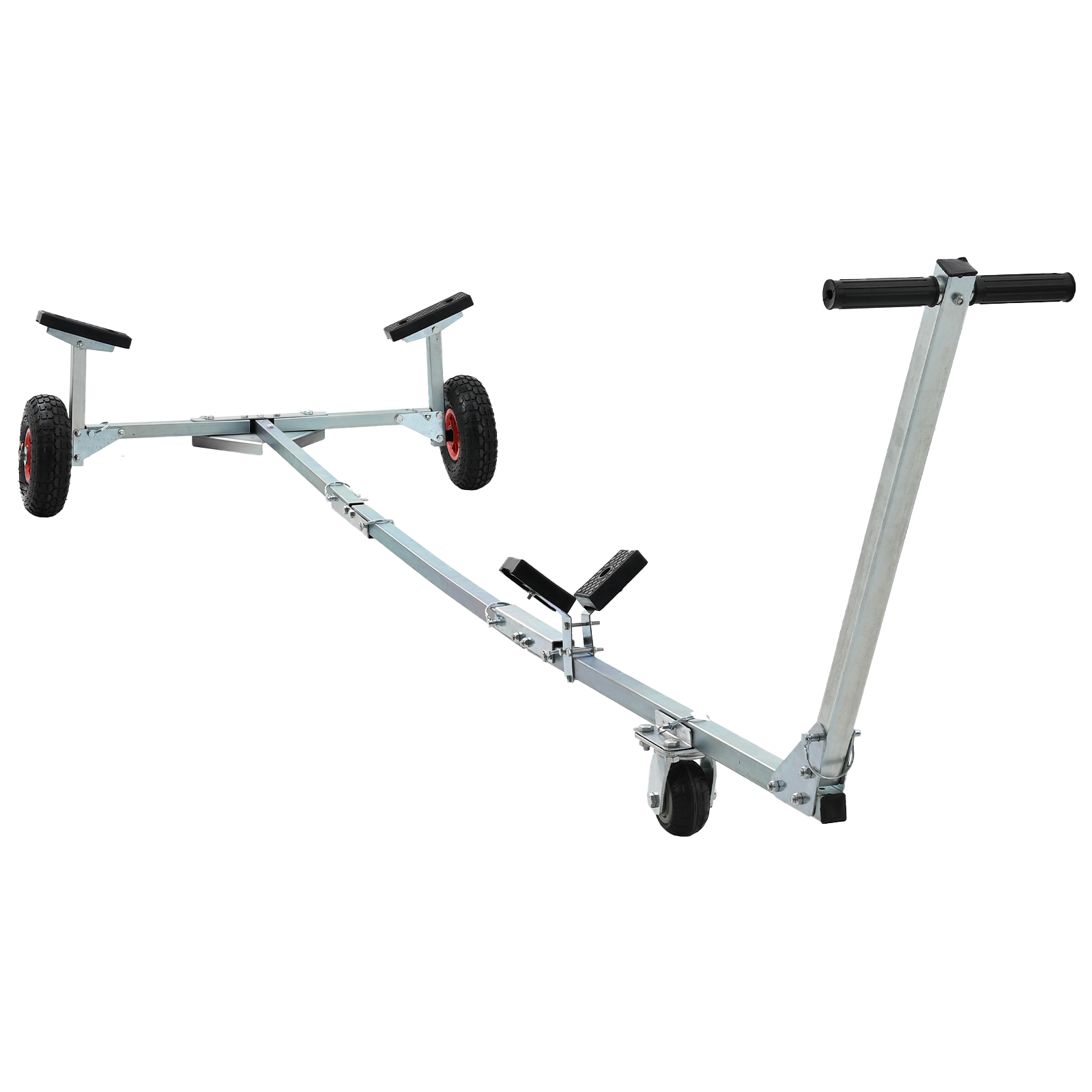 Boat Trailer with 3 Wheels, Foldable and Adjustable, 160 kg Steel