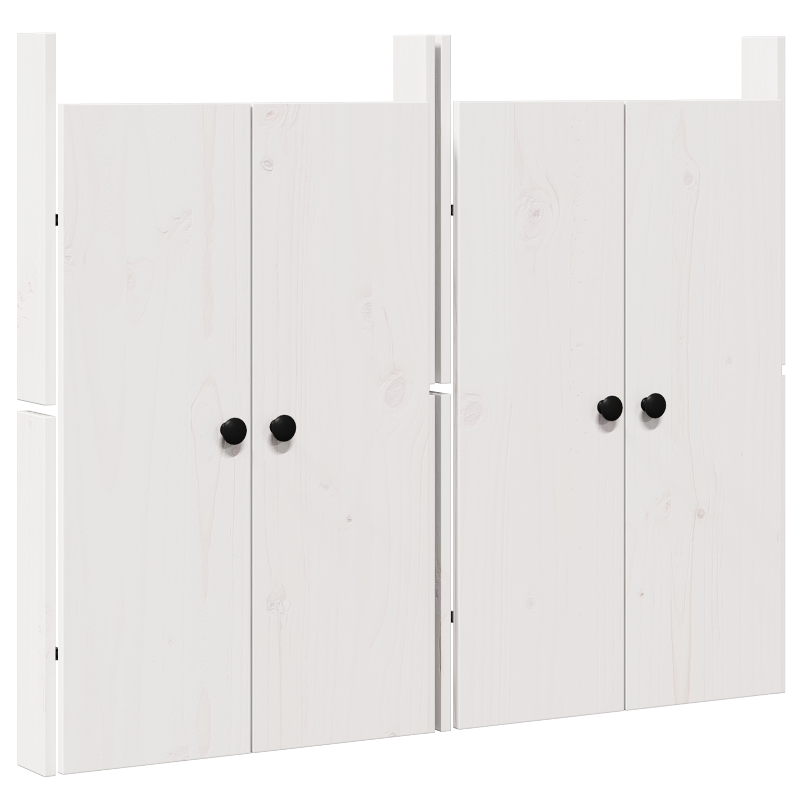 Outdoor Kitchen Doors 2 pcs White 50x9x82 cm Solid Wood Pine