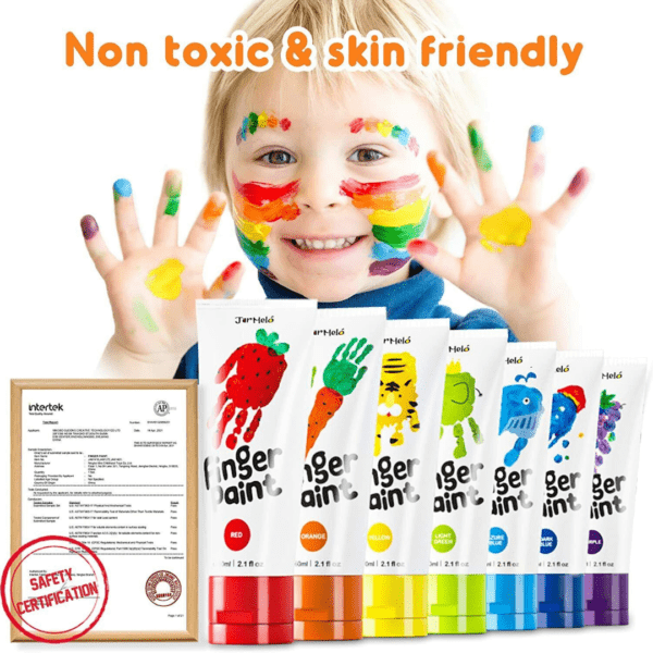 Jar Melo Finger Paint - 12 Colours Craft Kit