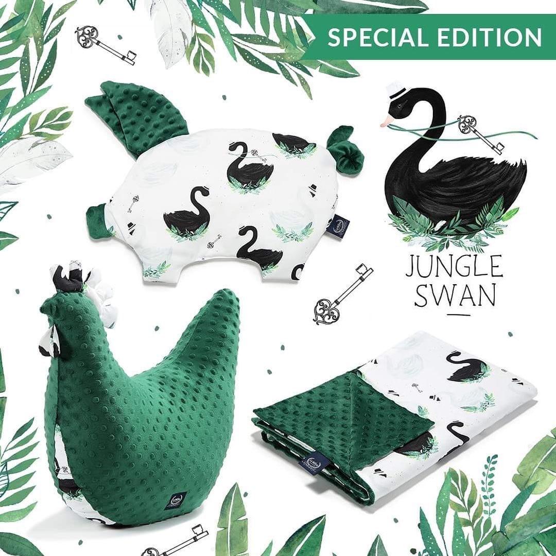 La Millou Light Blanket Large 110*140cm JUNGLE SWAN | Green