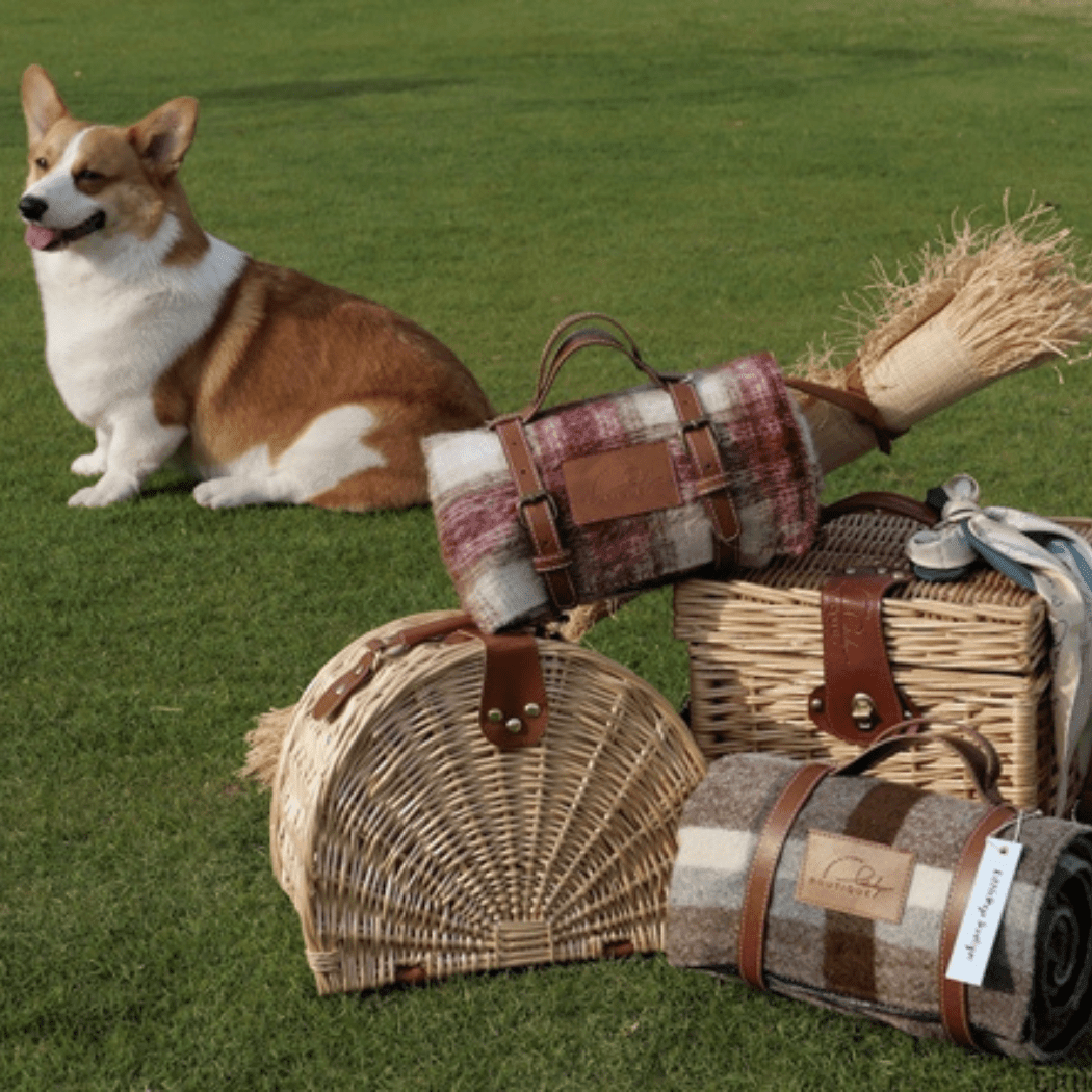 Little Dayz Boutique  Semi Round Picnic Basket