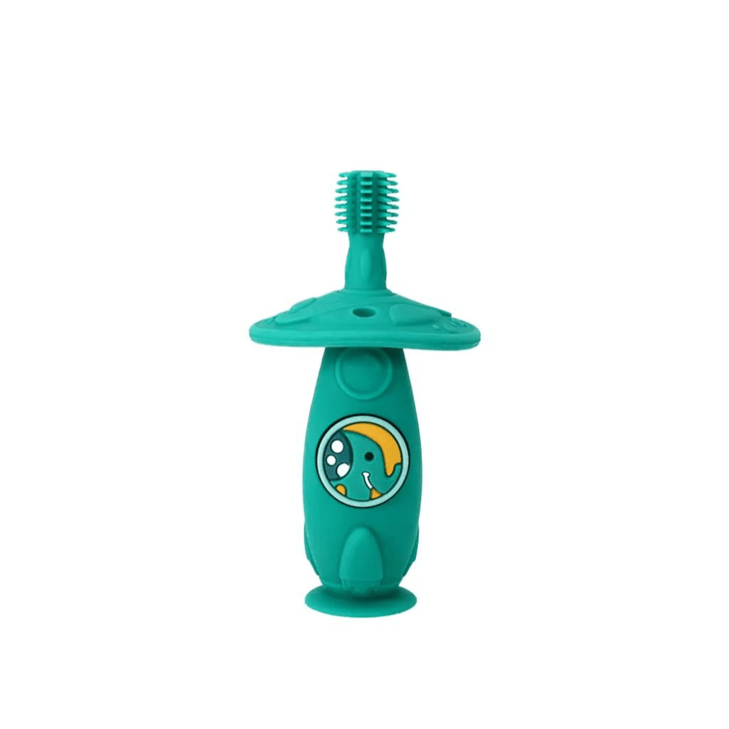 Marcus & Marcus -12M+ Self Training 360' Toothbrushes Ollie the Elephant green