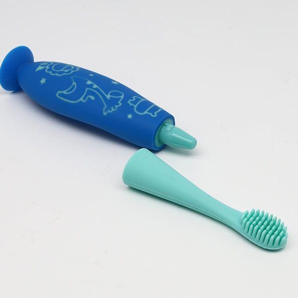 Marcus & Marcus - 24M+ Reusable Silicone Toothbrush Replacement Head blue