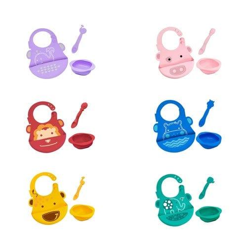 Marcus & Marcus-Baby Silicone Feeding Gift Set Willo the Whale-Purple