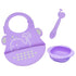 Marcus & Marcus-Baby Silicone Feeding Gift Set Willo the Whale-Purple