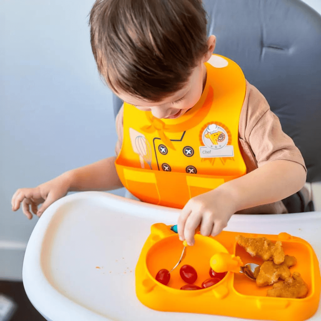 Marcus & Marcus - Creative Plate Toddler Mealtime Set Lola Yellow