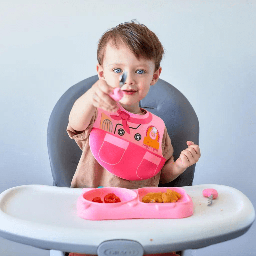 Marcus & Marcus - Creative Plate Toddler Mealtime Set Ollie Green