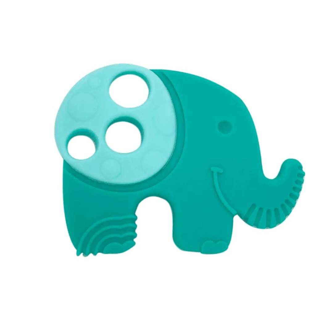 Marcus & Marcus- Sensory Silicone Teether Ollie the Elephant green