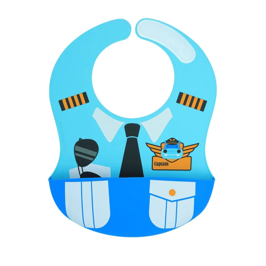 Marcus & Marcus -Wide Coverage Creative Toddler Bibs Lucas Blue