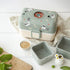 Monbento Tresor Graphic Kids's Bento Box- Green Raccoon Green Raccoon