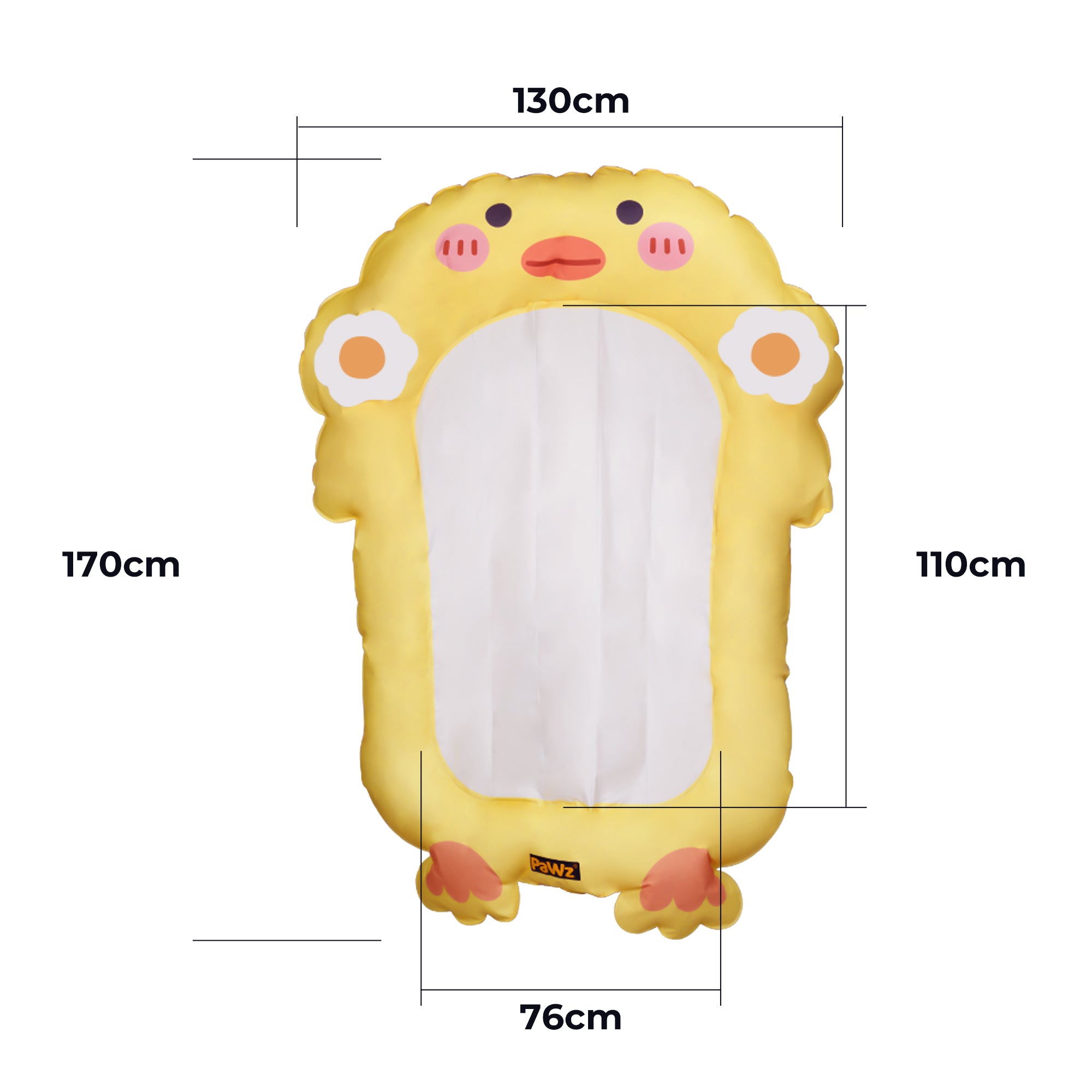 PaWz Pet Cooling Mat Dog Cat Human Size Yellow-1864184563266359298