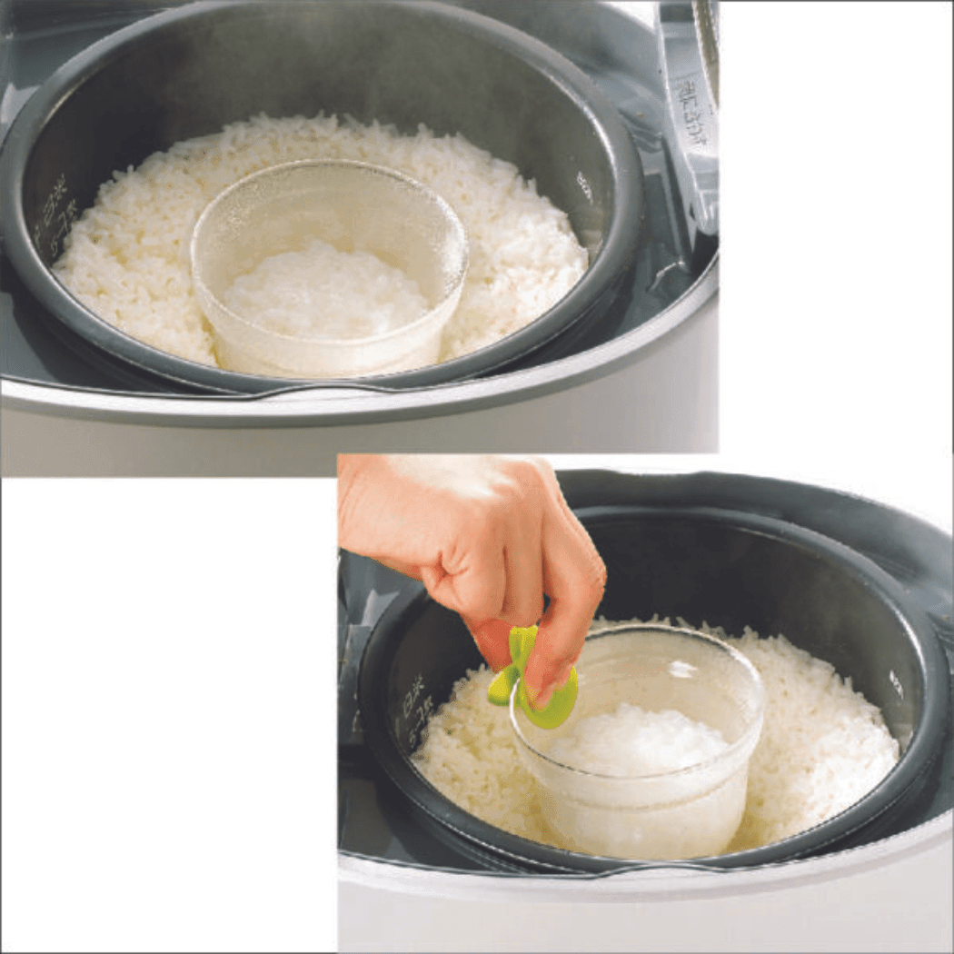 Richell Porridge Maker E, For Use with Rice Cookers Green