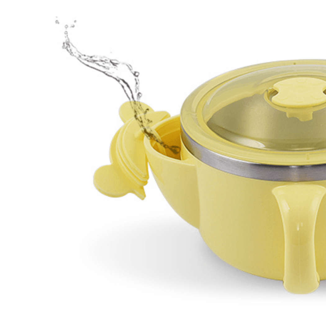 Richell Stainless Steel Bowl 480ml Yellow