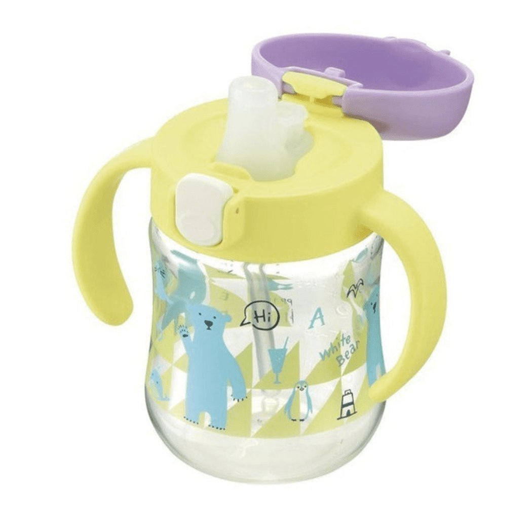 Richell - Tli Straw Mug Set R blue yellow bear S3 Straw