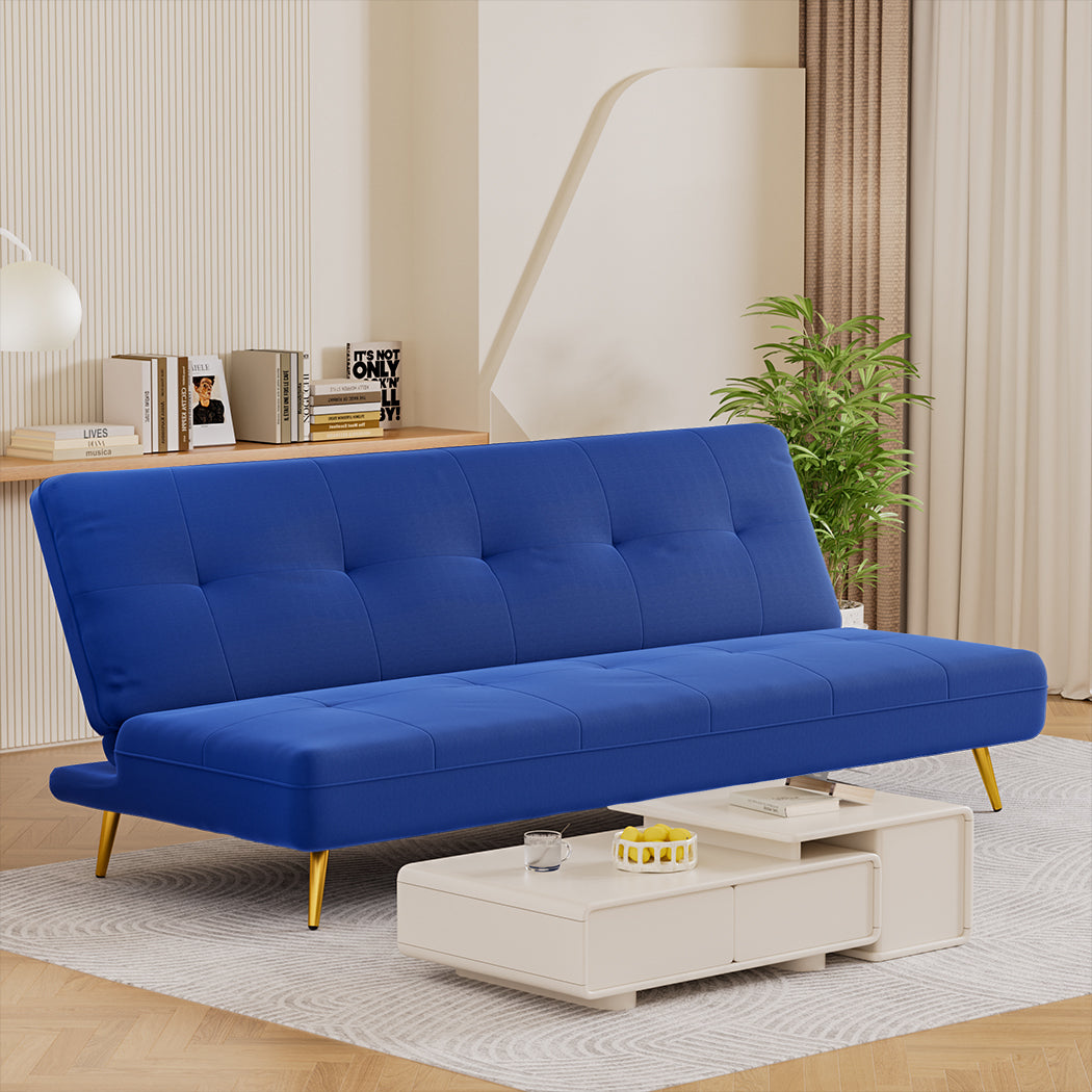 Levede Sofa Bed Convertible Velvet 3 Seater-1910112207832748039