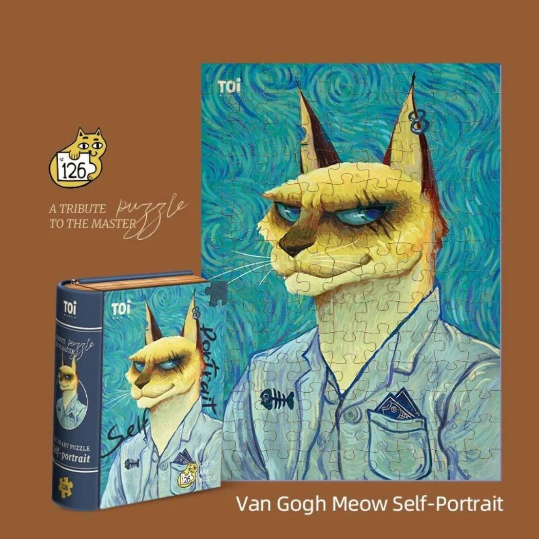 TOI Cat in Art Puzzle - Van Gogh‘s Self Portrait