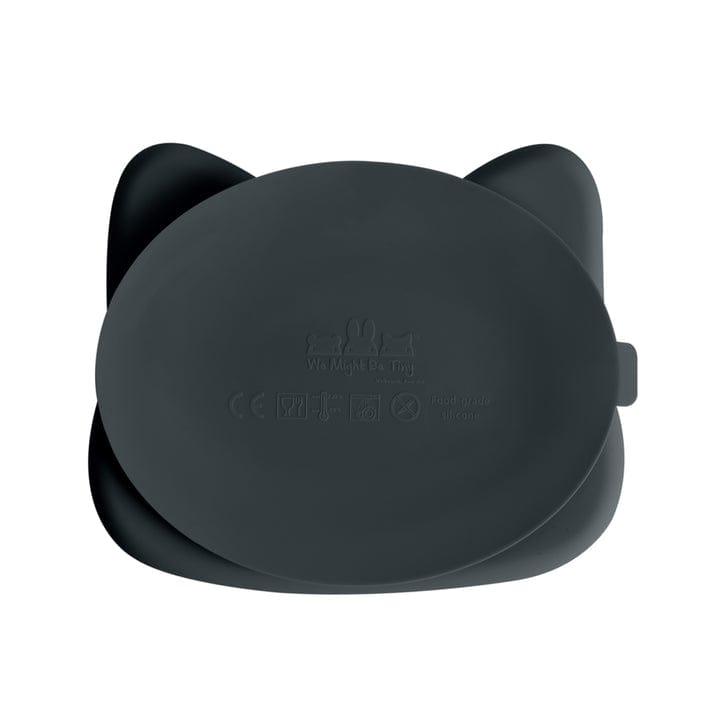 We Might Be Tiny Cat Stickie Plate - Charcoal Plate