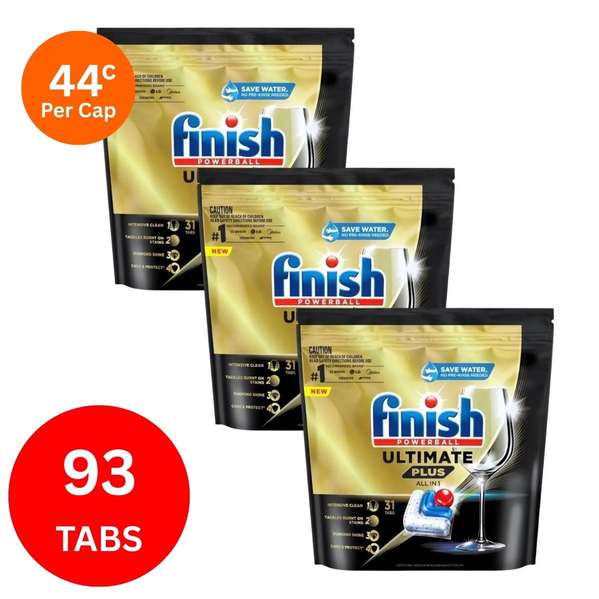 Finish Ultimate Plus 124 Dishwasher Tablets-1973194176262705153
