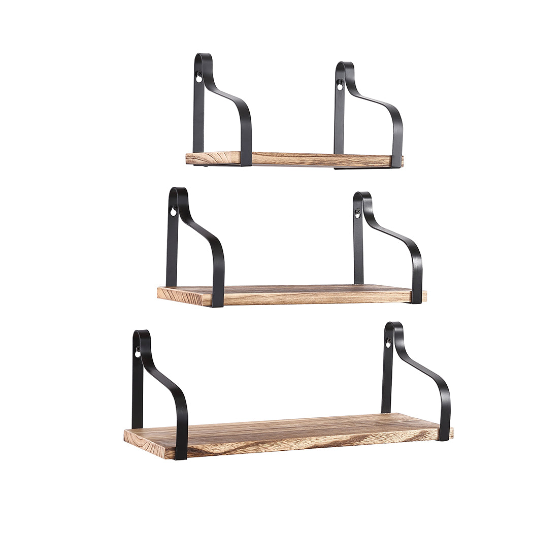 Floating Shelf Brackets Display Shelves Bookshelf Wall Mount Rack Storage