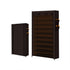 10 Tier Shoe Rack Portable Storage Cabinet Organiser Wardrobe Brown Cover