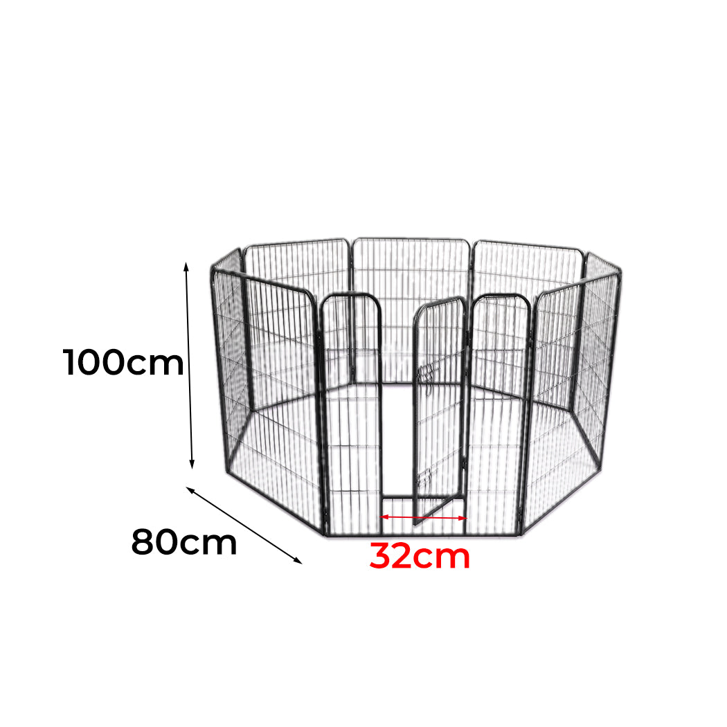 8 Panel Pet Dog Playpen Puppy Exercise Cage Enclosure Fence Cat Play Pen 40''