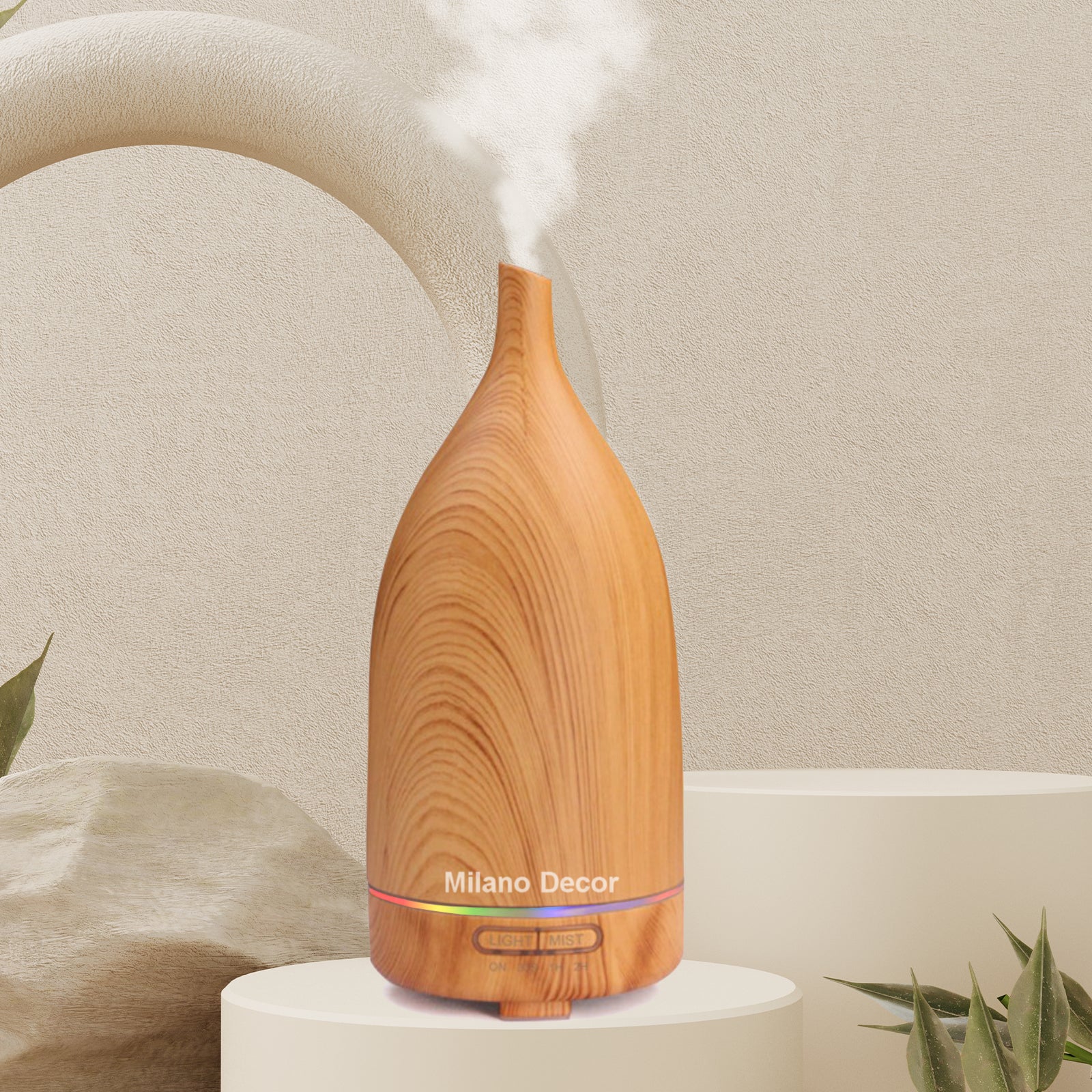 100ml Ultrasonic Aroma Diffuser - Light Wood