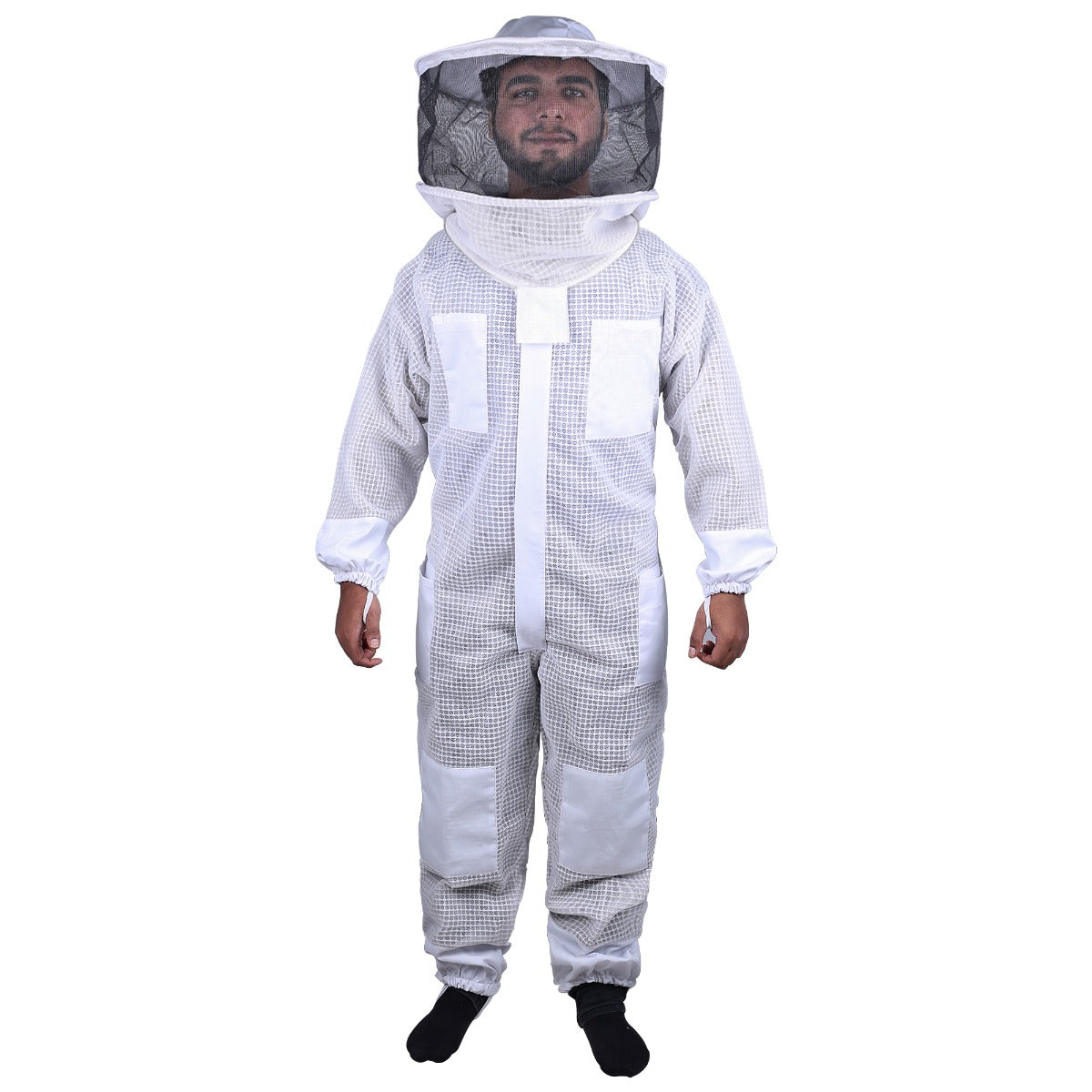 Beekeeping Bee Full Suit 3 Layer Mesh Ultra Cool Ventilated Round Head Beekeeping Protective Gear SIZE M