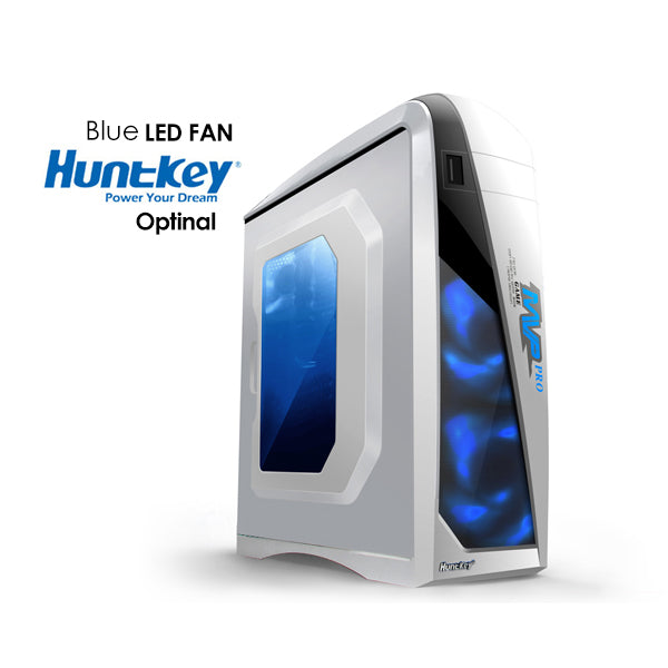 Huntkey MVP Pro  Gaming computer chassis - Blue (No PSU Included, NO FAN Included)