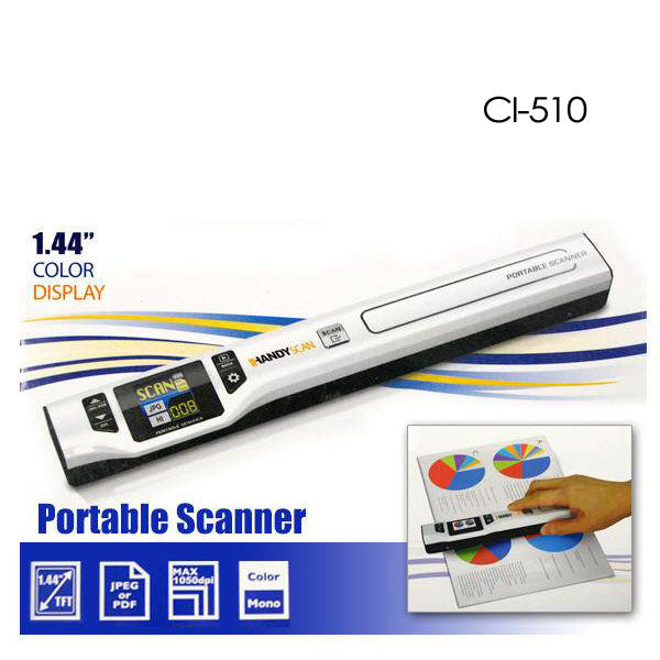 Digitalk Portable Handheld A4 1050dpi Photo & Document Scanner CI-510