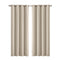 2x Blockout Curtains Panels 3 Layers Beige 300 x 230 cm