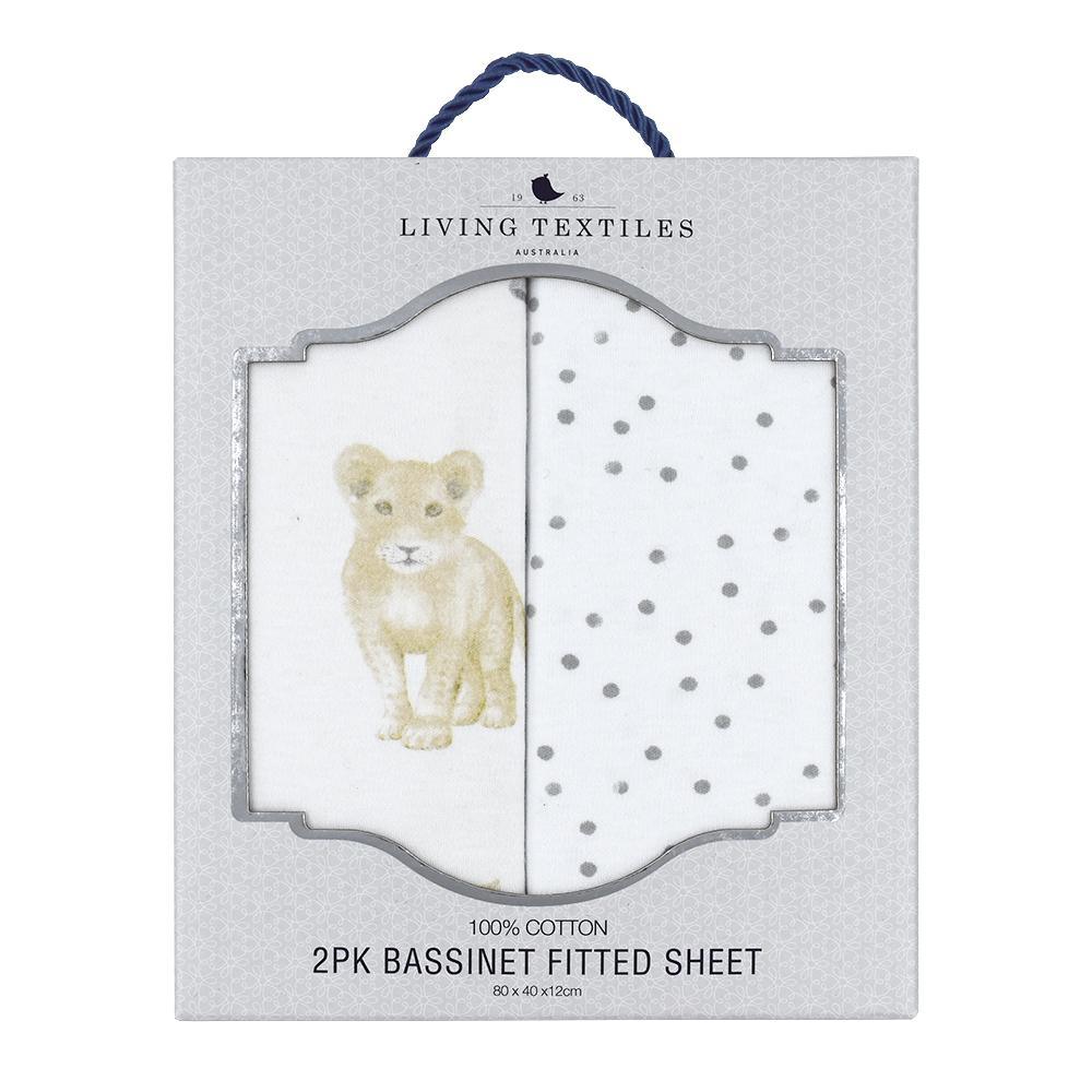 2pack Jersey Bassinet Fitted Sheet
(40 x 80 x 12cm) Savanna Babies/Pitter Patter