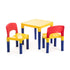 Kids Table & 2 Chairs Plastic Set (Blue, Red & Yellow)