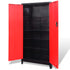 Tool Cabinet with 2 Doors Steel 90x40x180 cm Black and Red
