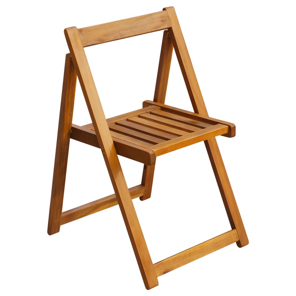 Folding Garden Chairs 2 pcs Solid Acacia Wood