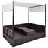 Garden Bed with Canopy Brown 190x130 cm Poly Rattan