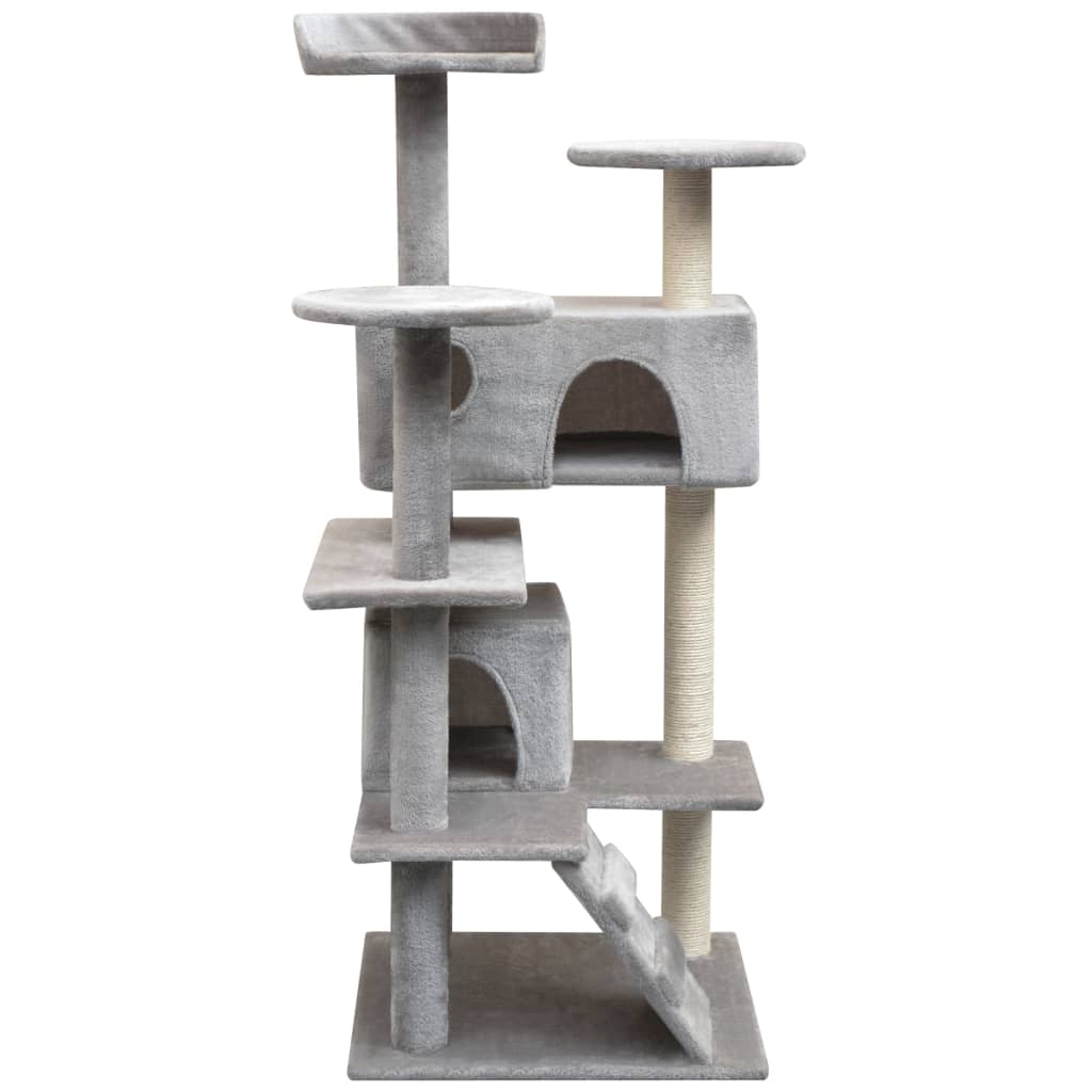 Cat Tree with Sisal Scratching Posts 125 cm Grey