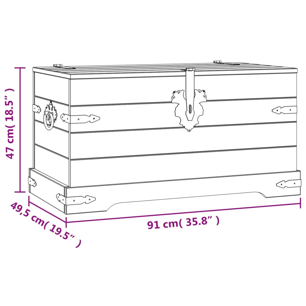 Storage Chest Mexican Pine Corona Range 91x49.5x47 cm