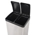 Recycling Pedal Bin Garbage Trash Bin Stainless Steel 36 L