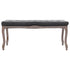 Bench Linen Solid Wood 110x38x48 cm Dark Grey