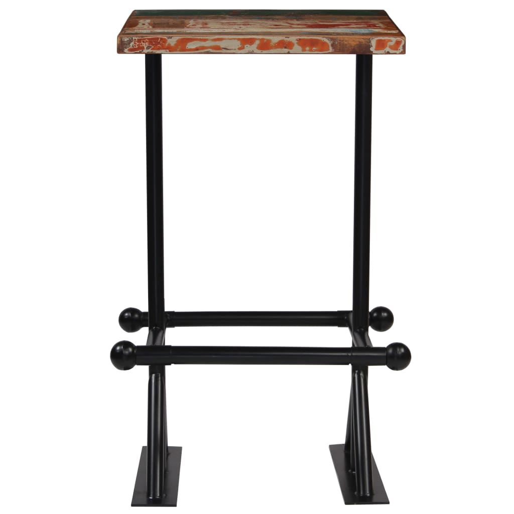 Bar Table Solid Reclaimed Wood Multicolour 60x60x107 cm