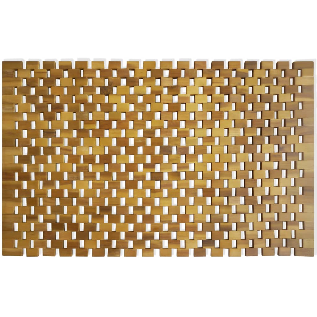 Bath Mat Acacia Wood 80x50 cm Mosaic