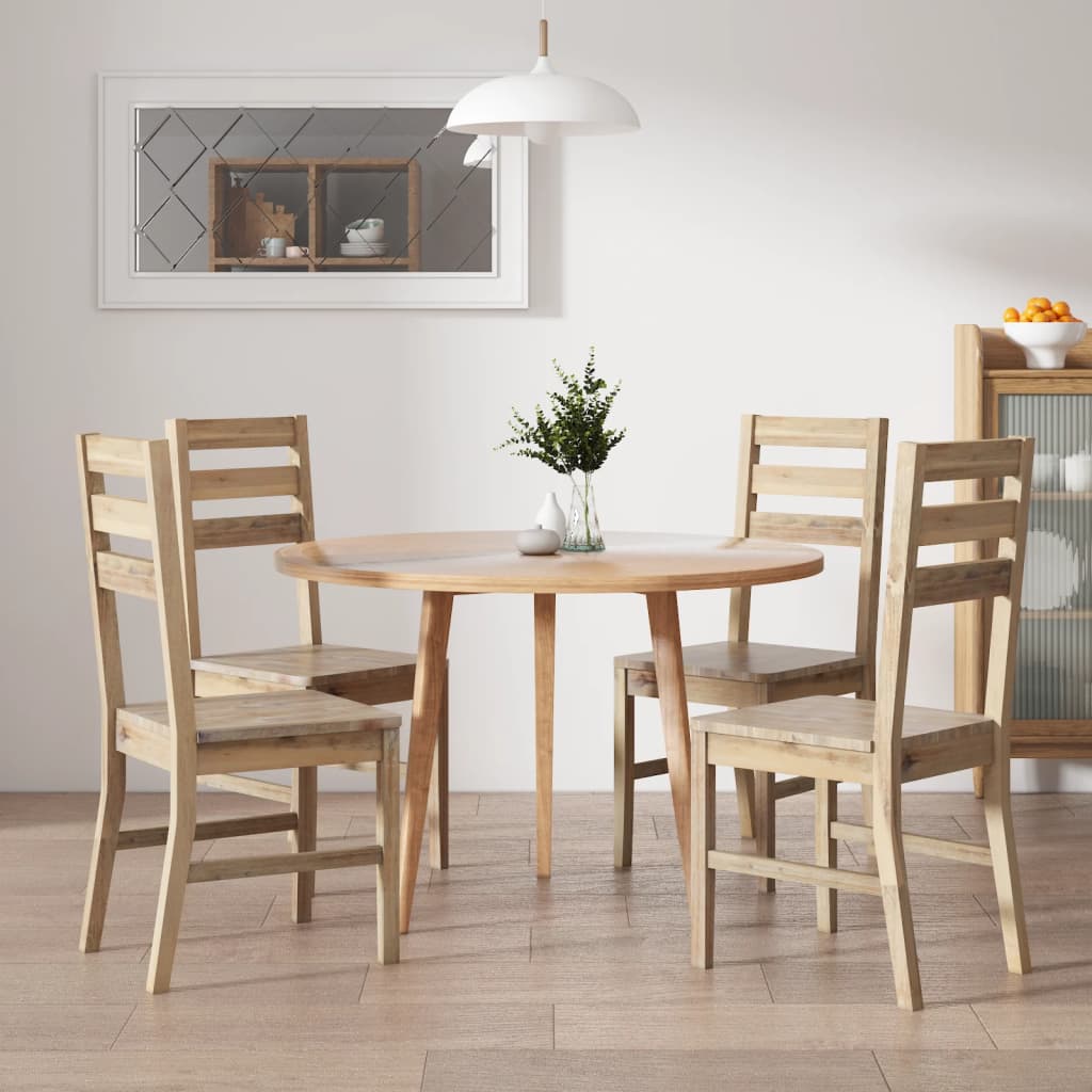 Dining Chairs 4 pcs Solid Acacia Wood